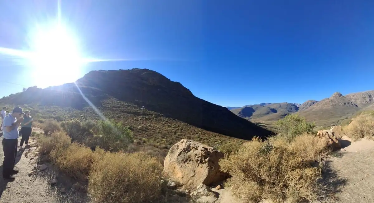 Over the pass, and the first look at the valley.